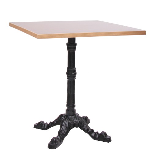 Tisch LEON mit Laminat-Tischplatte 25 mm Multiplex-Kante 70x70 cm
